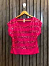 Chest 19  Length 19 Women's Essential Casual T-Shirt
