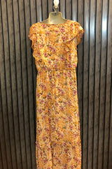 Chest 19  Length 51  Fabric chiffon Women's Trendy Long Dress Boutique