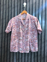 Chest 19  Length 22.5  Fabric Silk Women's Casual Half Sleeves Top