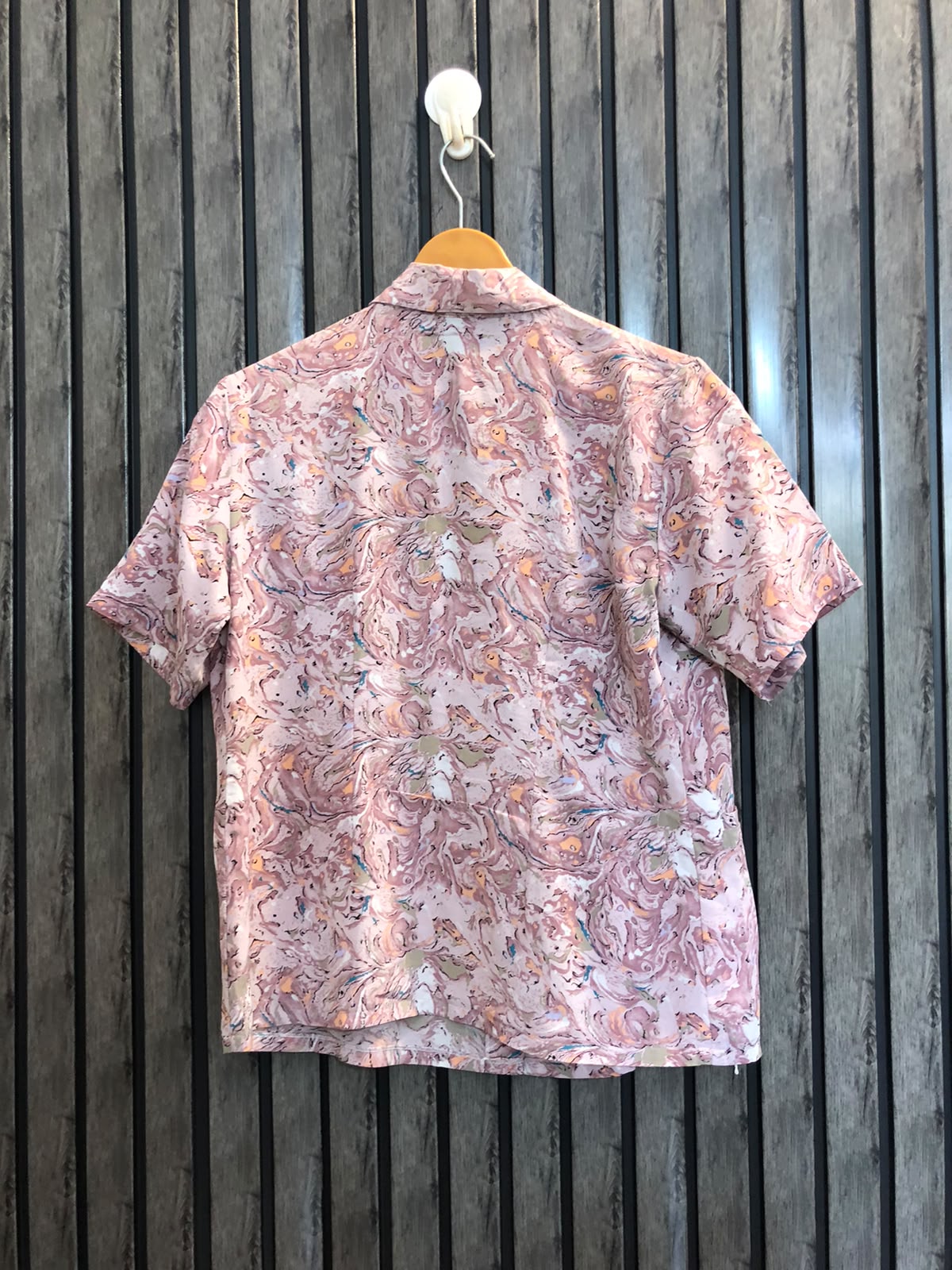 Chest 19  Length 22.5  Fabric Silk Women's Casual Half Sleeves Top