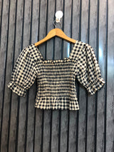 Chest Small  Length 14  Fabric Cotton Silk Women's Crop Top