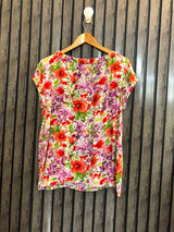 Chest 22  Length 24  Fabric Linen Women's Daily Wear Half Sleeves Top