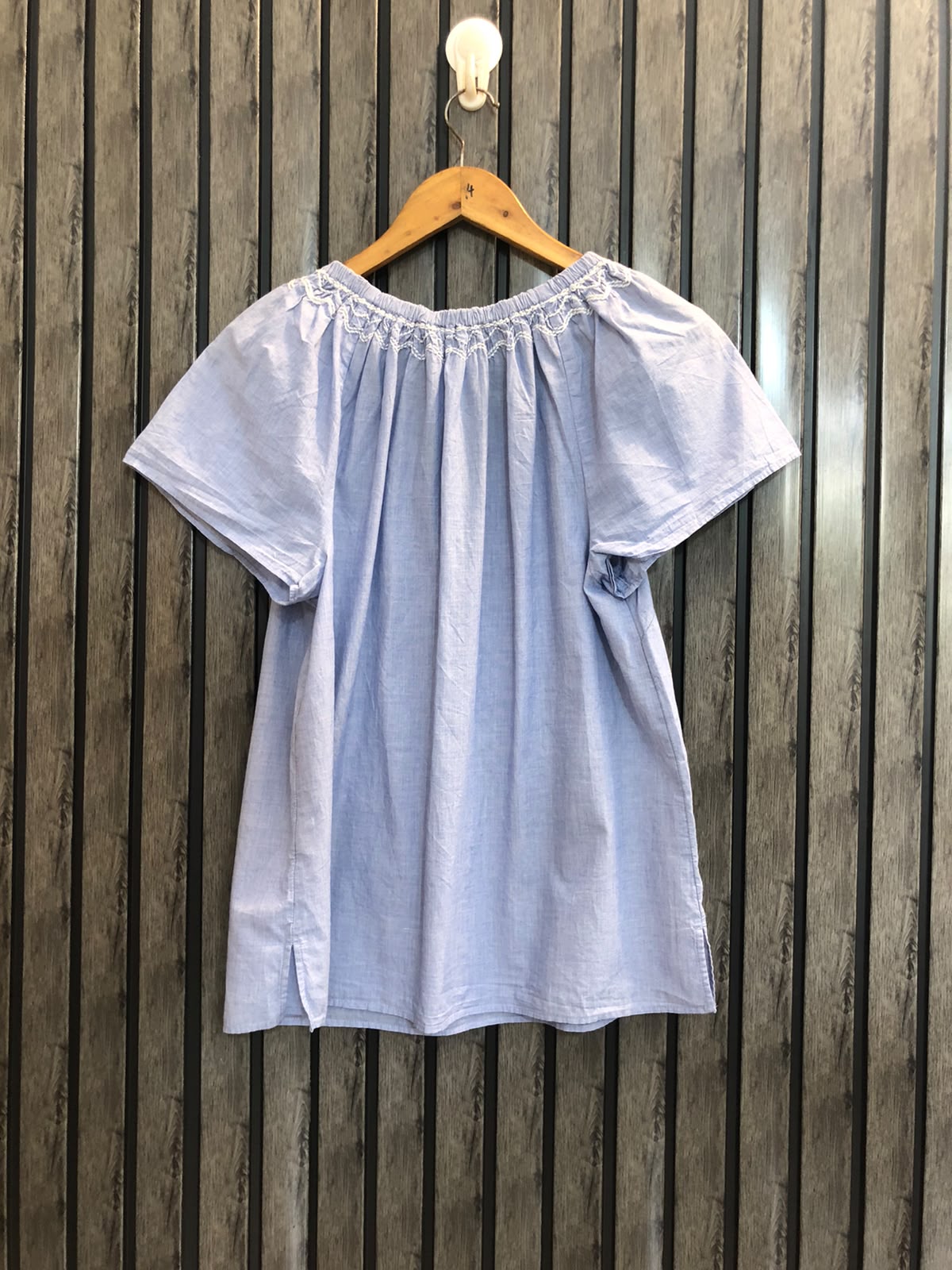 Chest 20  Length 23  Fabric Cotton Women's Trendy Half Sleeves Top