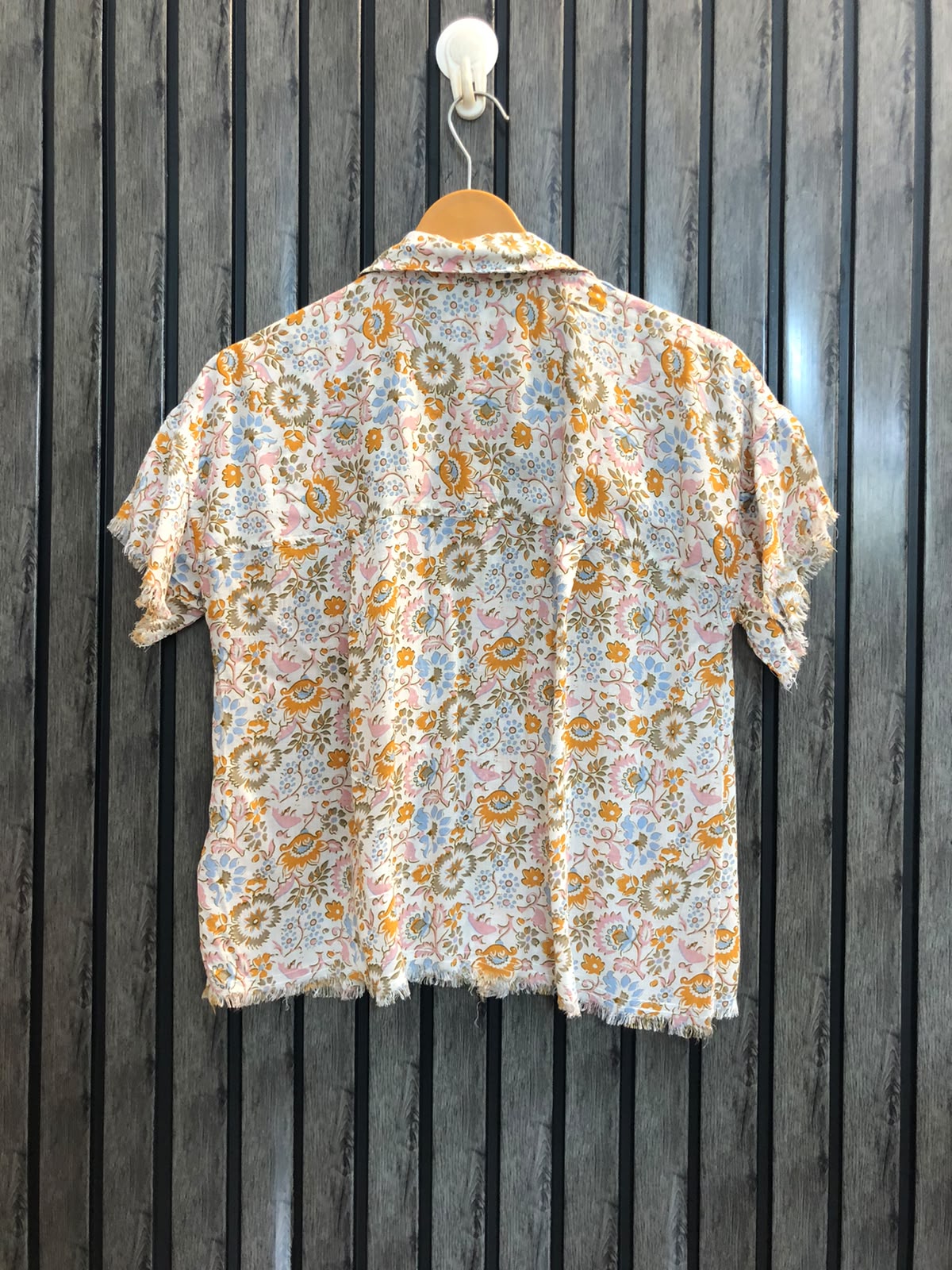 Chest 18  Length 20  Fabric Linen Women's Western Half Sleeves Top