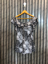 Chest 21  Length 20  Fabric Silk Jersey Women's Latest Half Sleeves Top