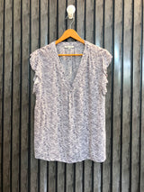 Chest 20  Length 23  Fabric Linen Women's New Arrival Half Sleeves Top