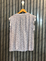 Chest 20  Length 23  Fabric Linen Women's New Arrival Half Sleeves Top