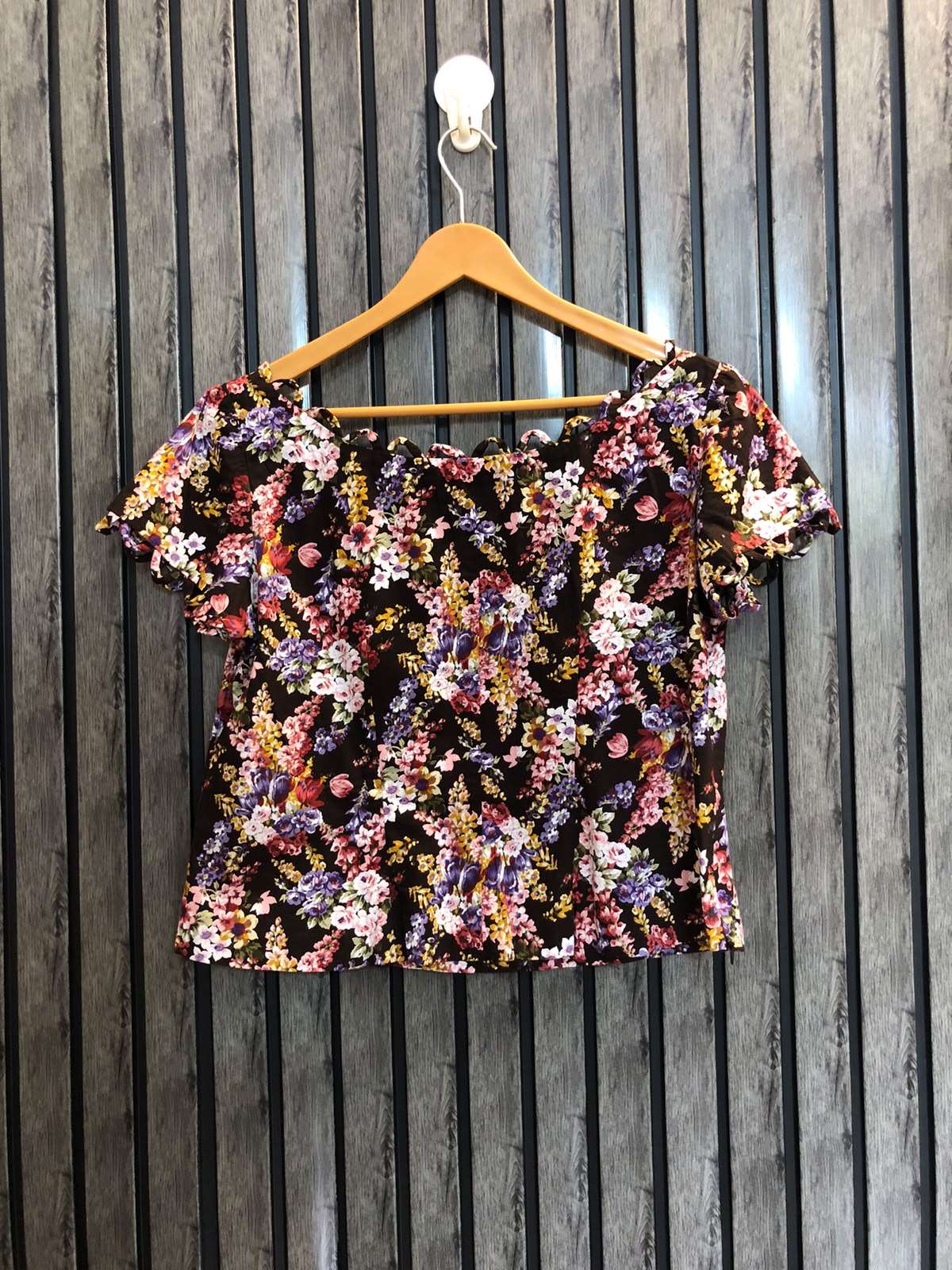 Chest 17  Length 17  Fabric Cotton Silk Women's Comfortable Half Sleeves Top