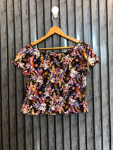 Chest 17  Length 17  Fabric Cotton Silk Women's Comfortable Half Sleeves Top