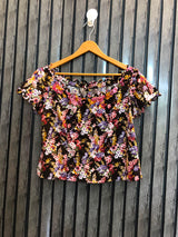 Chest 17  Length 17  Fabric Cotton Silk Women's Comfortable Half Sleeves Top
