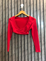 Chest 17  Lenght 9  Fabric silk jersey Elegant Women's Full Sleeve Tops Collection
