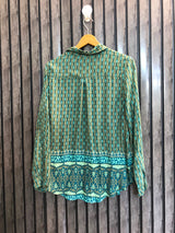 Chest 20  Lenght 26  Fabric linen Women's Long Sleeve Western Fashion Tops