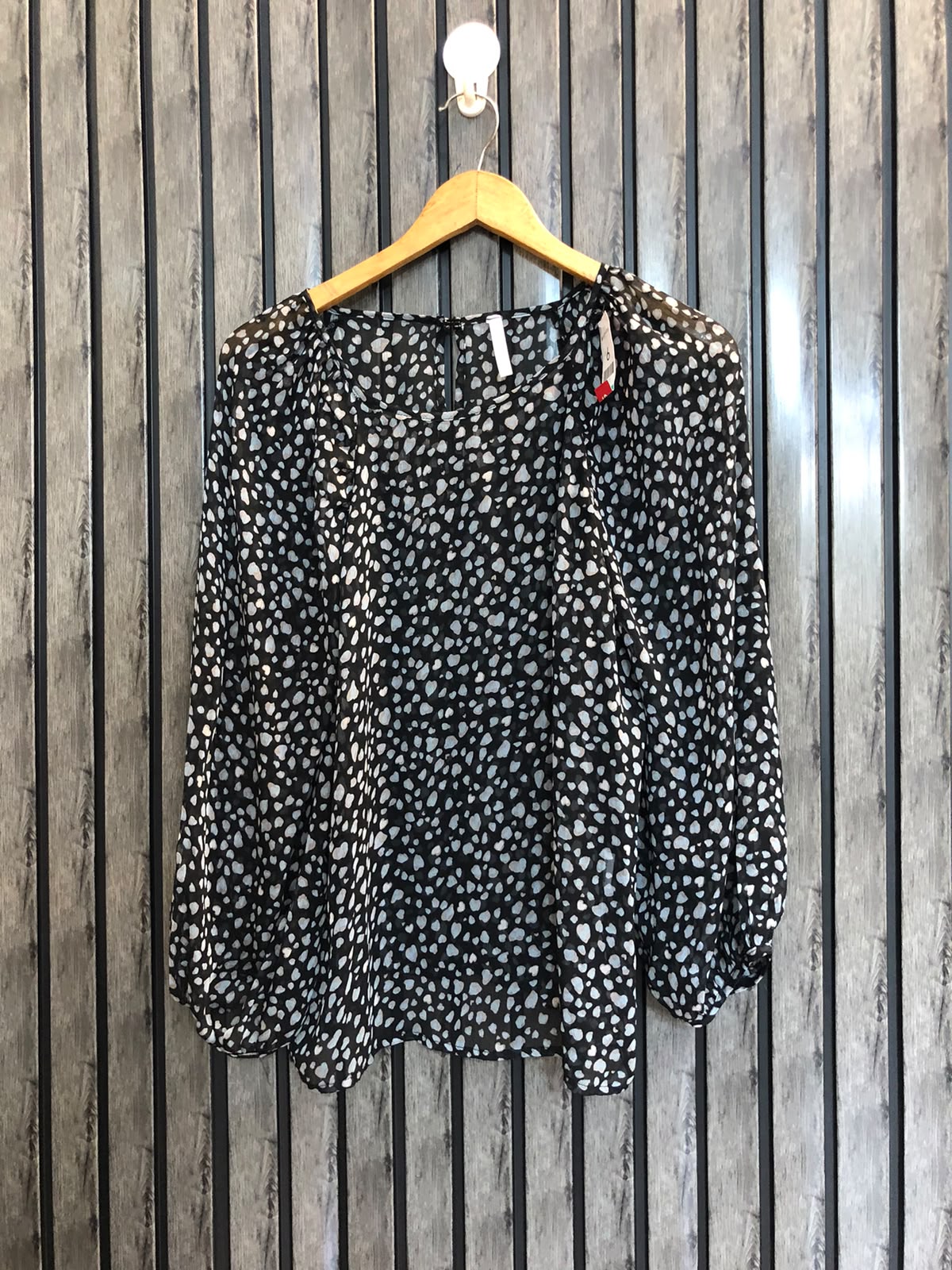 Chest 20  Lenght 21  Fabric chiffon  Women's Western Long Sleeve Tops