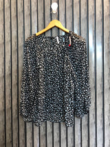 Chest 20  Lenght 21  Fabric chiffon  Women's Western Long Sleeve Tops
