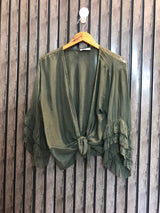 Chest small  Lenght 20  Fabric silk Full Sleeve Tops for Women