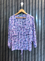 Chest 19  Lenght 23  Fabric rayon Trendy Women's Long Sleeve Blouses