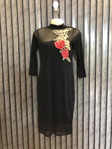 Chest 17  Length 34  Fabric net Mini Dresses for Women