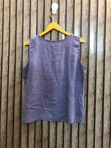 Chest 19  Length 22  Fabric linen Premium Ladies Sleeveless Tops