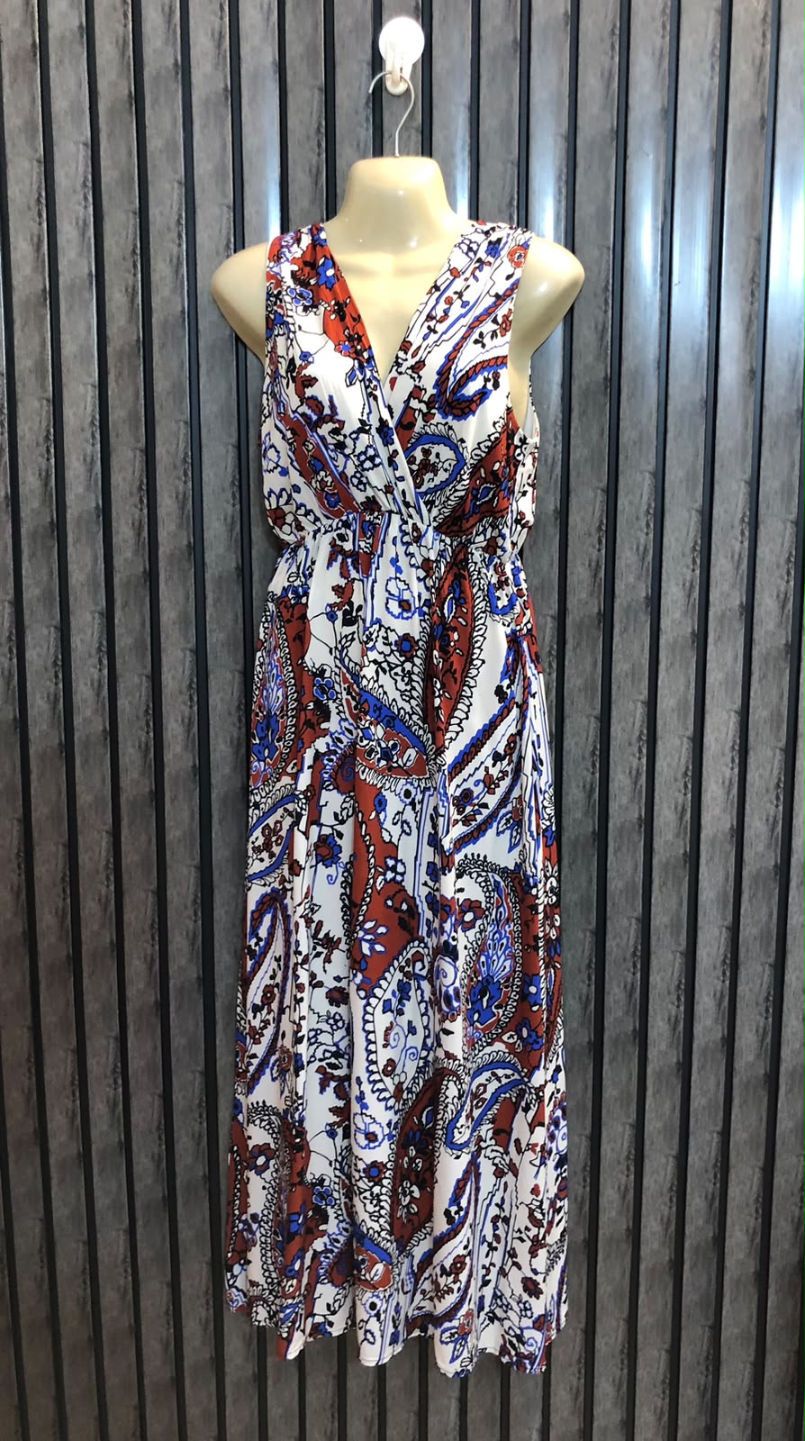 Chest 18  Lenght 50  Fabric linen Long Maxi Fashion Hub