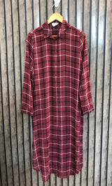 Chest 19  Lenght 44  Fabric chiffon Branded Women's Long Tops