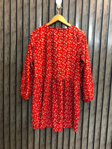 Chest 18  Lenght 31  Fabric Silk Modern Long Tops for Women