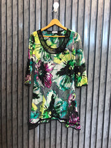 Chest 20  Lenght 31  Fabric Net Long Shirts for Women
