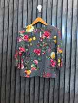 Chest 18  Lenght 18  Fabric linen Smart Women's Full Sleeve Top
