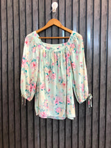 Chest 21  Lenght 22  Fabric cotton silk Women's Elegant Casual Top