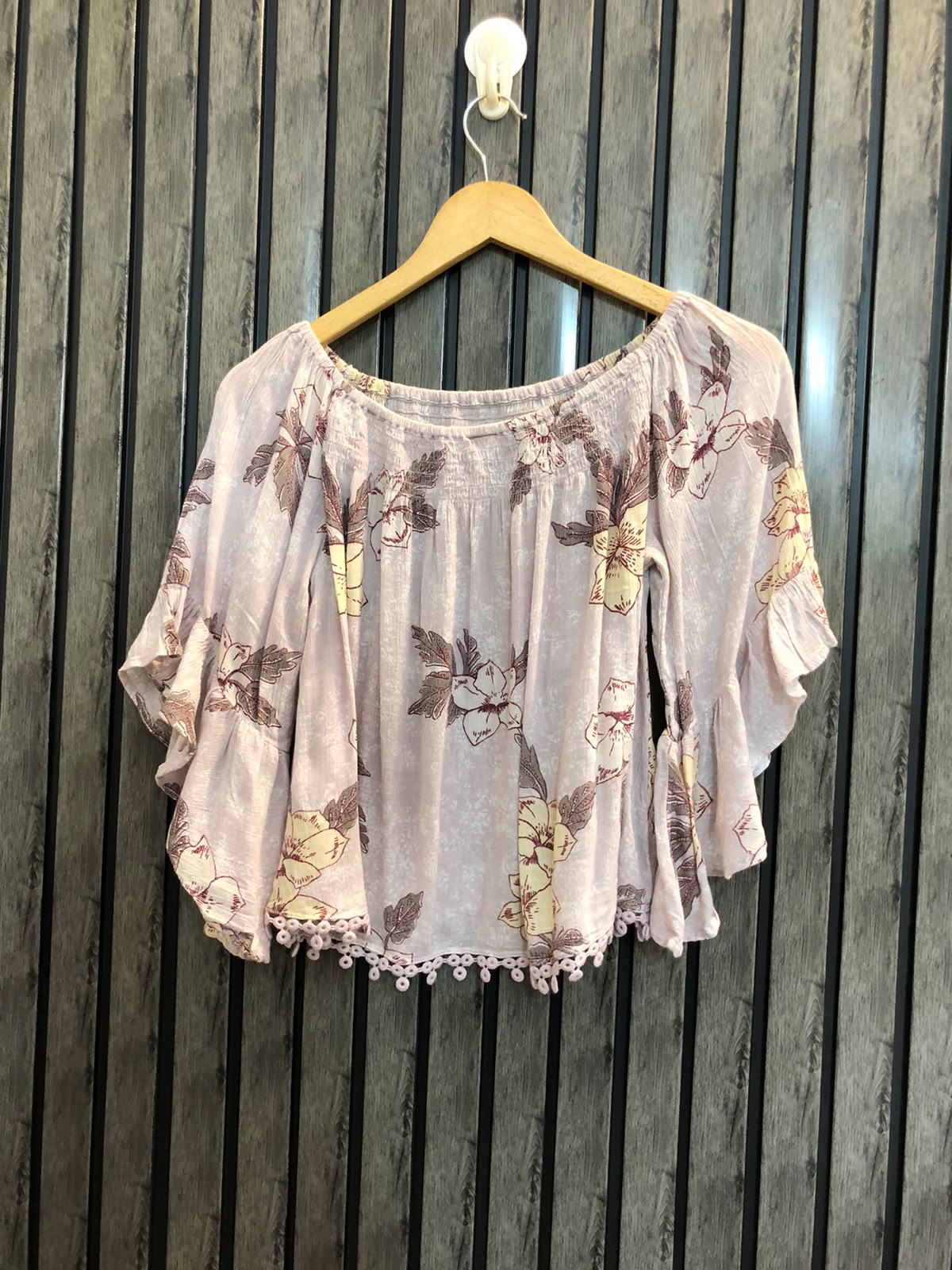 Chest 18  Length 16  Fabric Cotton Women's Comfortable Casual Top