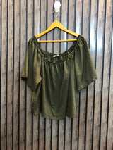 Chest 22  Lenght 18  Fabric cotton Women's Casual Half Sleeve Tops