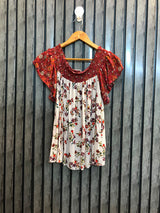 Chest 20  Lenght 20  Fabric cotton Women's Branded Half Sleeve Tops