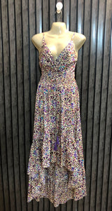 Chest small  Lenght 39 to 55  Fabric silk Designer Women's Western Maxi Dresses