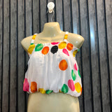 Chest 17  Length 13  Fabric Chiffon Classic & Modern Crop Tops