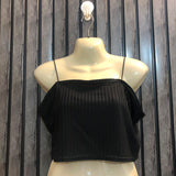 Chest 20  Length 13  Fabric Silk Jersey Chic Women's Crop Tops