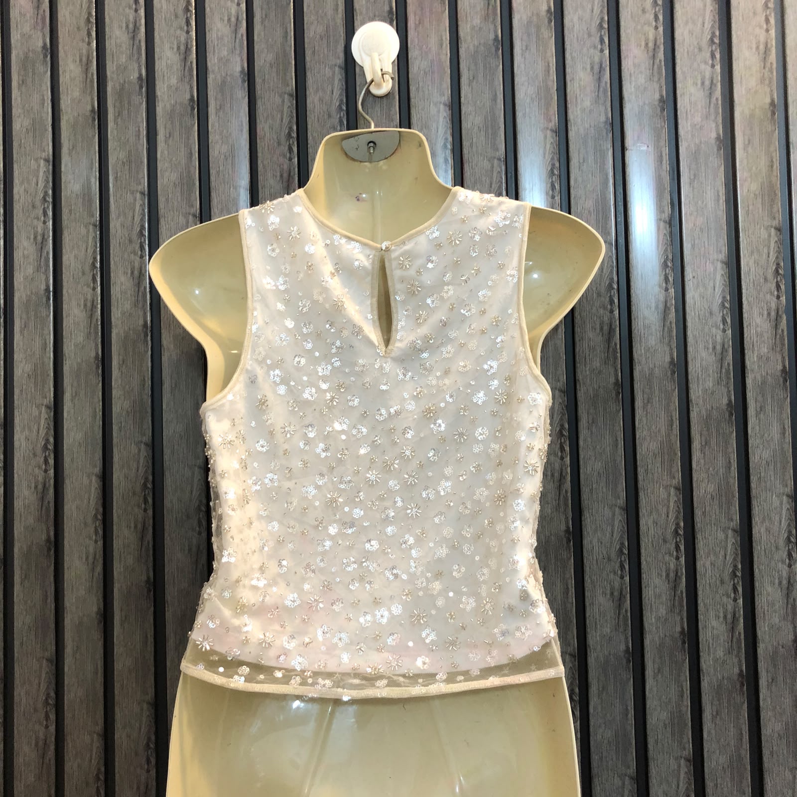 Chest 16  Length 15  Fabric Net Women's Designer Crop Wear