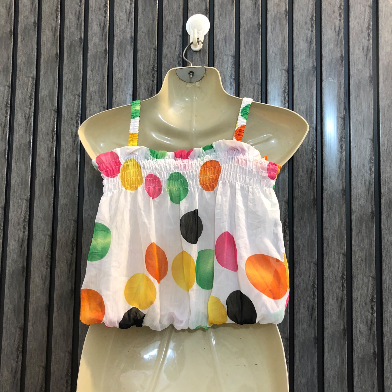 Chest 17  Length 13  Fabric Chiffon Classic & Modern Crop Tops