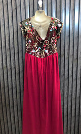 Chest 24  Lenght 56  Fabric chiffon Trendy Western Long Dresses for Women