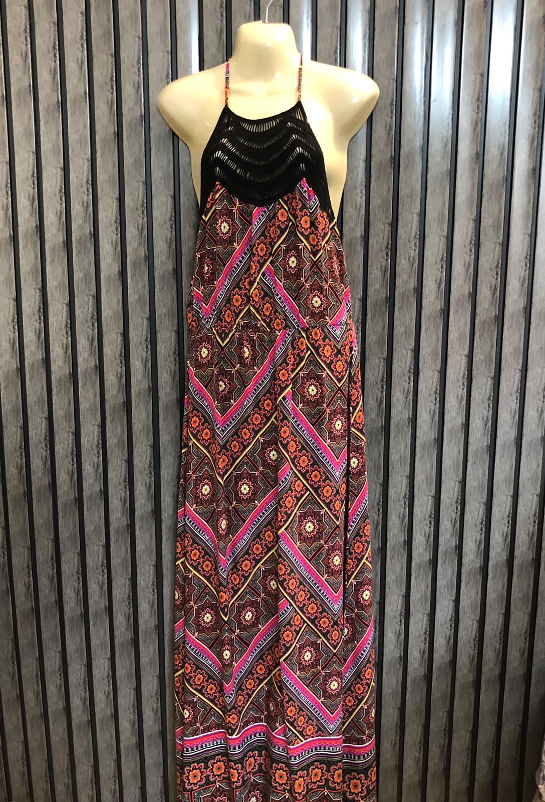 Chest 17  Length 63  Fabric Linen Women's Premium Long Dresses