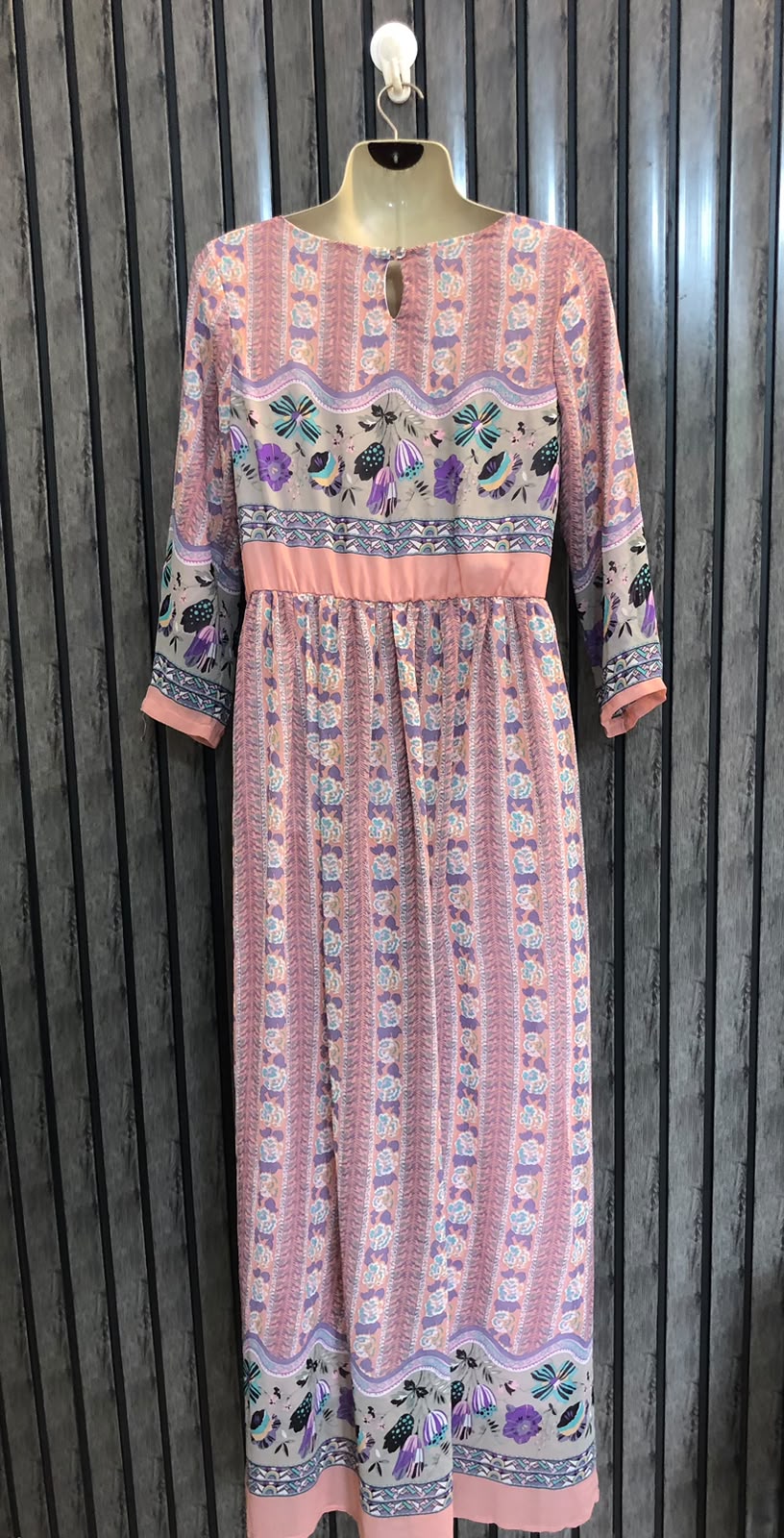 Chest 16  Lenght 55  Fabric chiffon Western Branded Women's Long Maxi Dresses