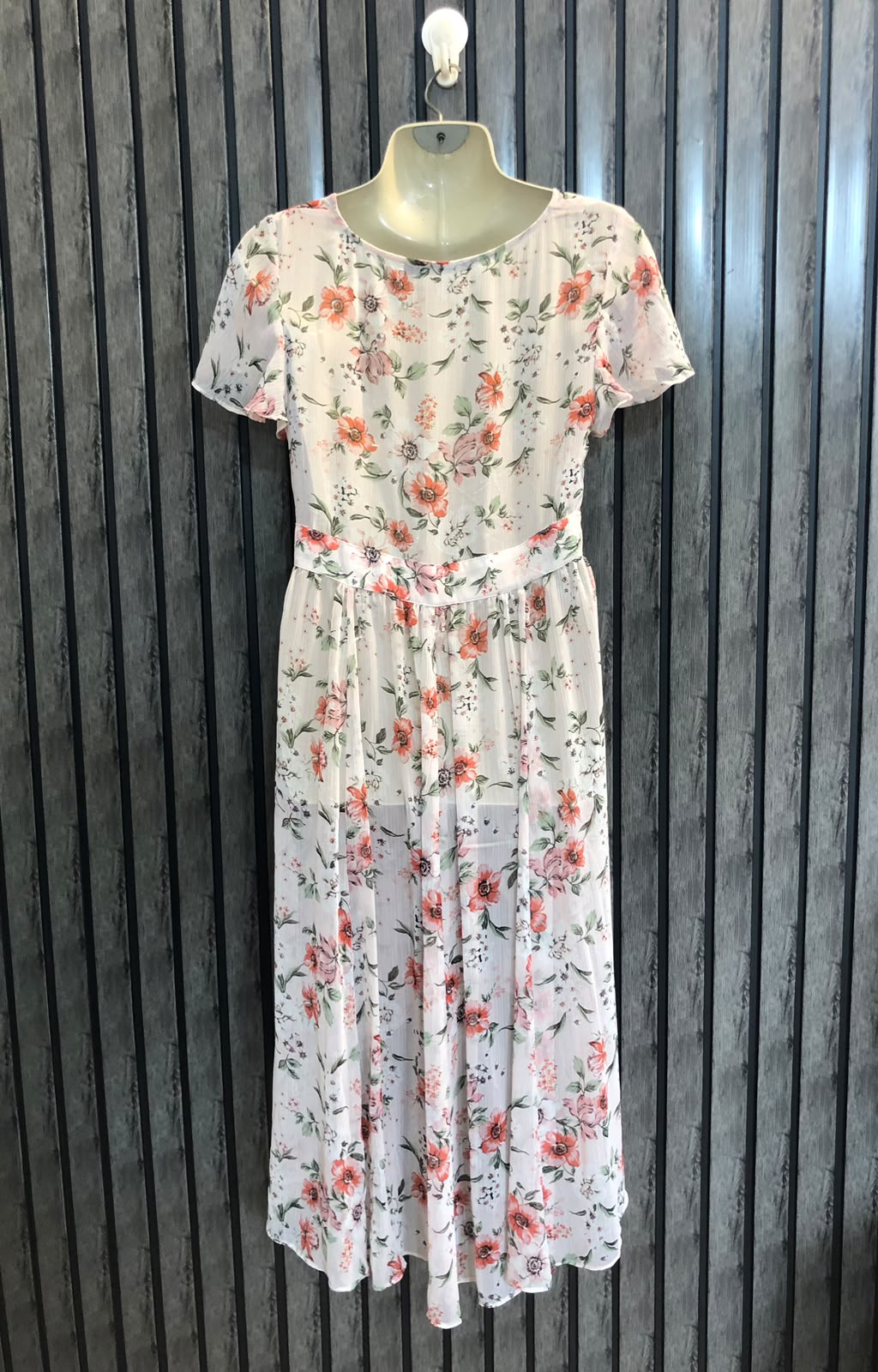 Chest 16  Length 27 To 42  Fabric Chiffon Branded Floral Maxi Dresses for Women