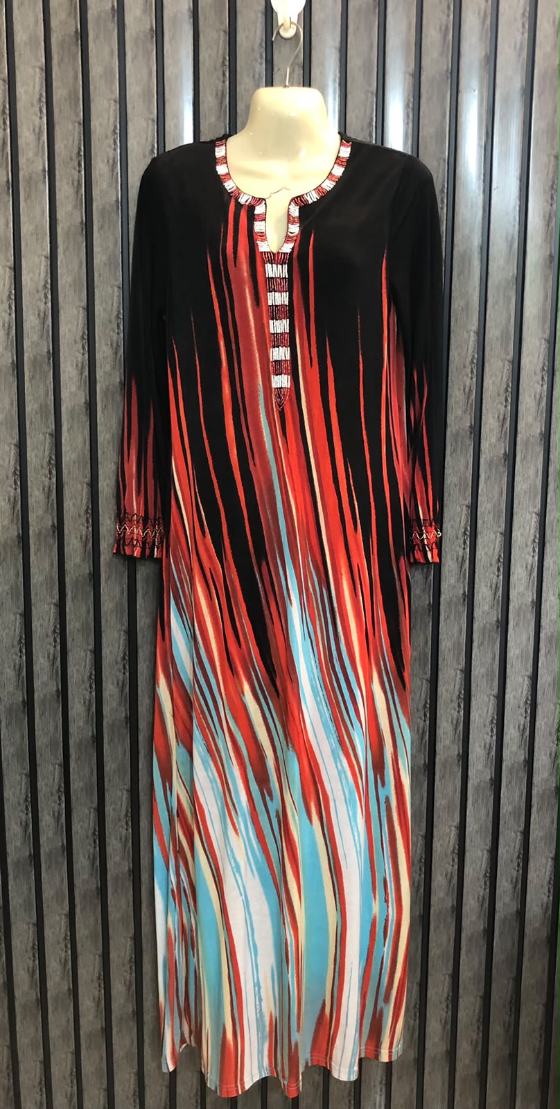 Chest 18  Length 54  Fabric Silk Jersey Casual Western Maxi Dresses for Ladies