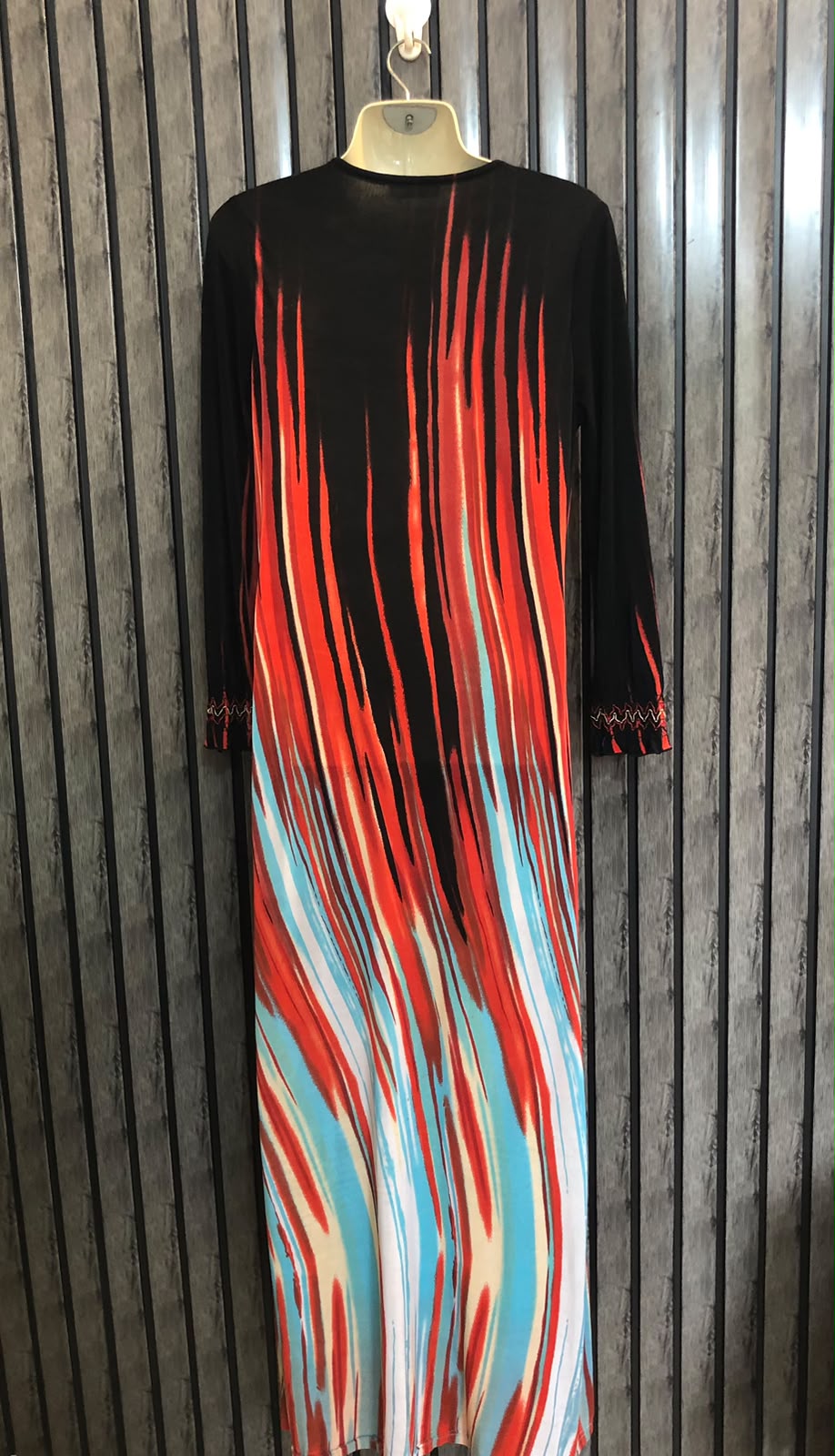 Chest 18  Length 54  Fabric Silk Jersey Casual Western Maxi Dresses for Ladies