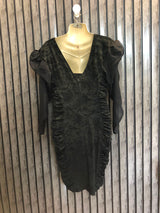 Chest 21  Lenght 34  fabric sleeve chiffon  other Fabric silk jersey  Chic Women's Western Party Mini Dress