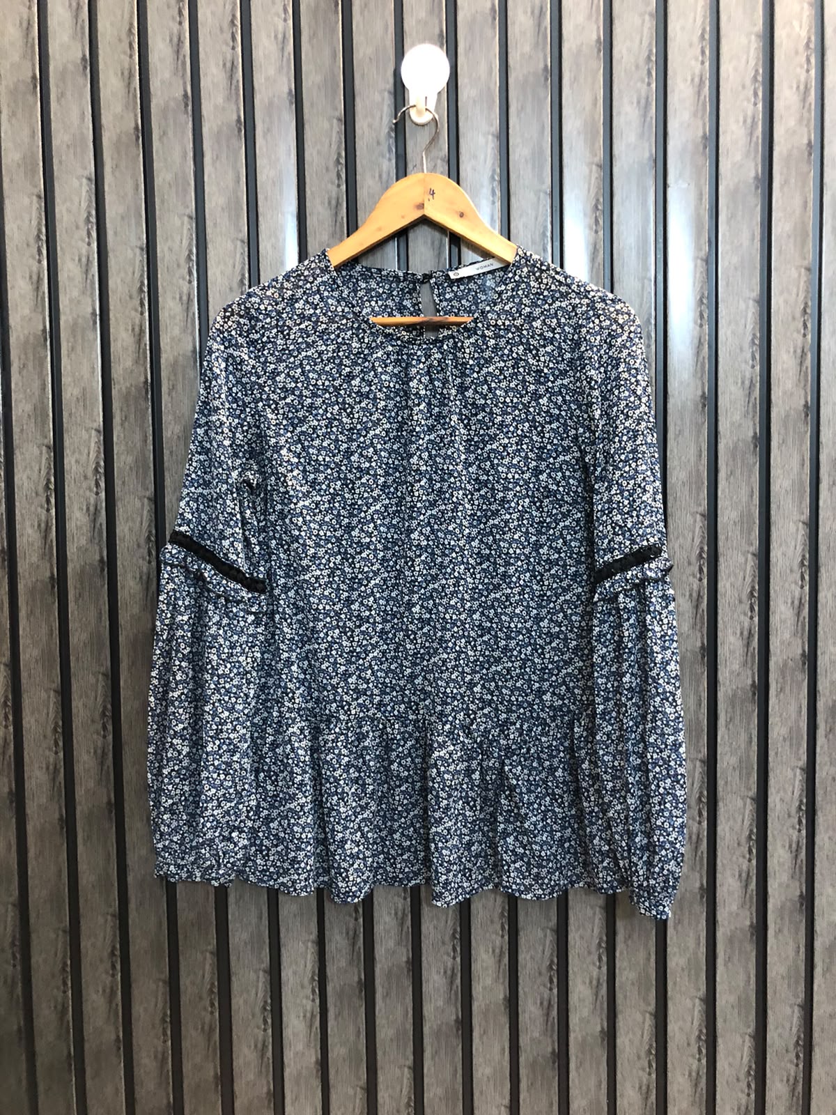 Chest 17  Lenght 24  Fabric chiffon Women's Slim Fit Full Sleeve Top