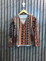 Chest 19  Lenght 20  Fabric silk Women's Everyday Full Sleeve Top