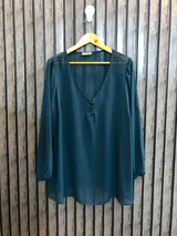 Chest 23  Lenght 29  Fabric chiffon Fashionable Western Full Sleeve Tops for Ladies