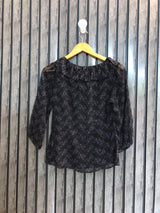 Chest 16  Length 21  Fabric Chiffon Women's Slim Fit Full Sleeve Top
