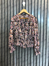 Chest 17  Length 20  Fabric Chiffon Premium Quality Women's Full Sleeve Top