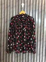 Chest 20  Length 25  Fabric Chiffon Women's Classic Full Sleeve Western Top