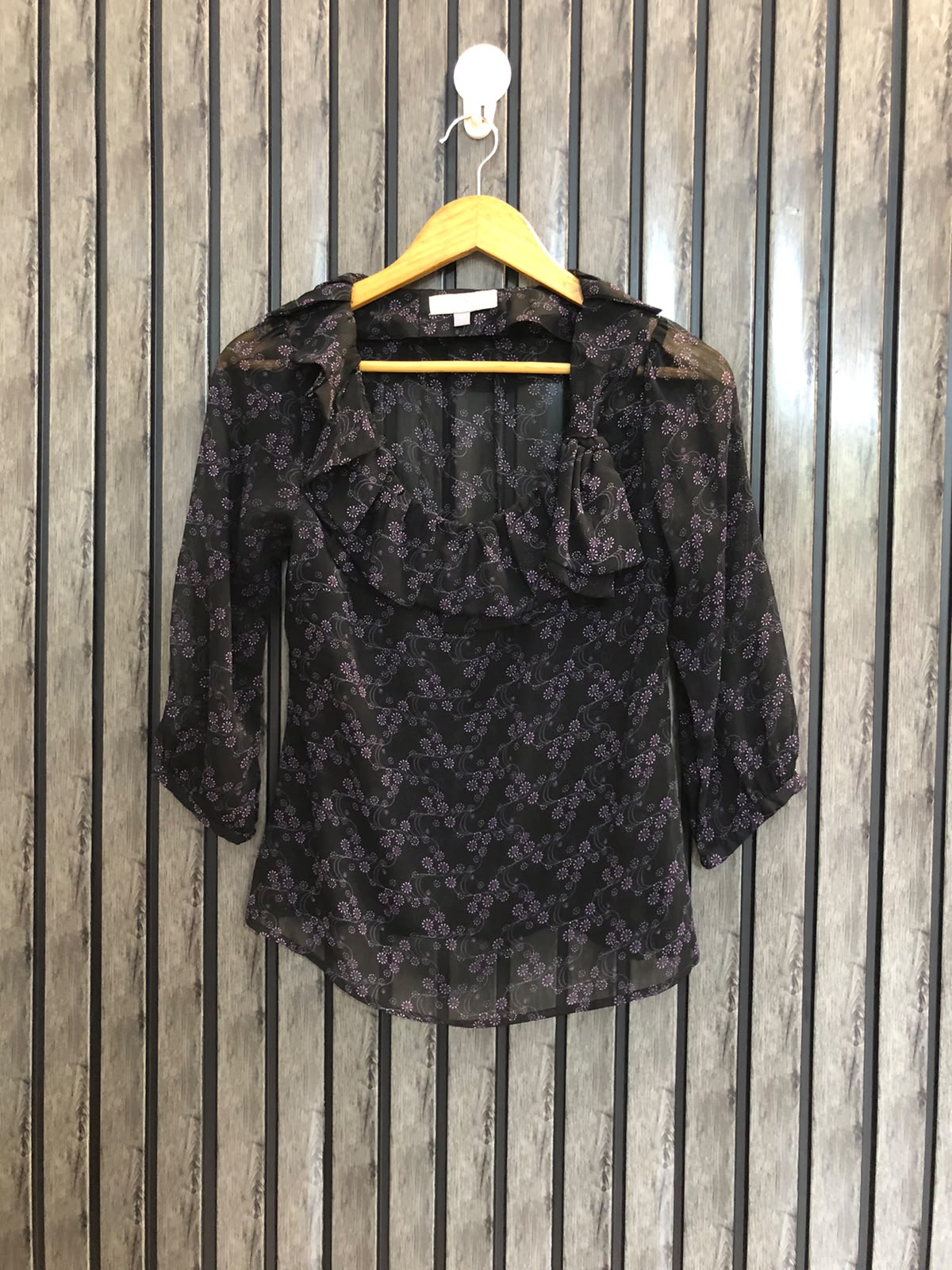 Chest 16  Length 21  Fabric Chiffon Women's Slim Fit Full Sleeve Top